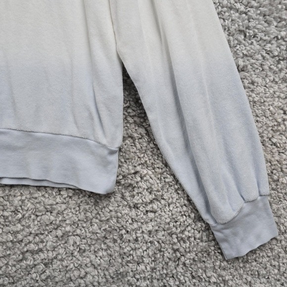 Rails Sweatshirt Womens Medium Terry Cloth Ramona Sky Blue Dip Dye Long Sleeve - Picture 2 of 12